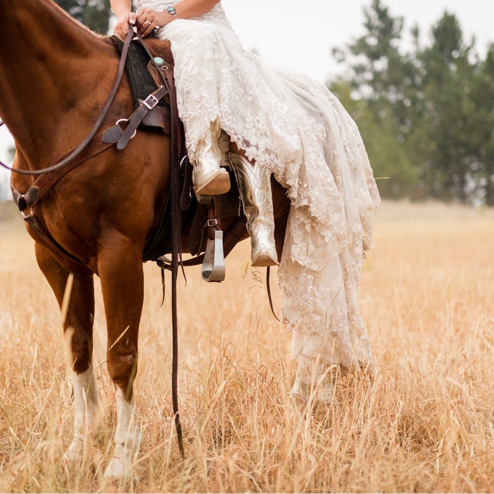 Junk Gypsy by Lane Nighthawk boots, size 8. Worn once for my wedding.